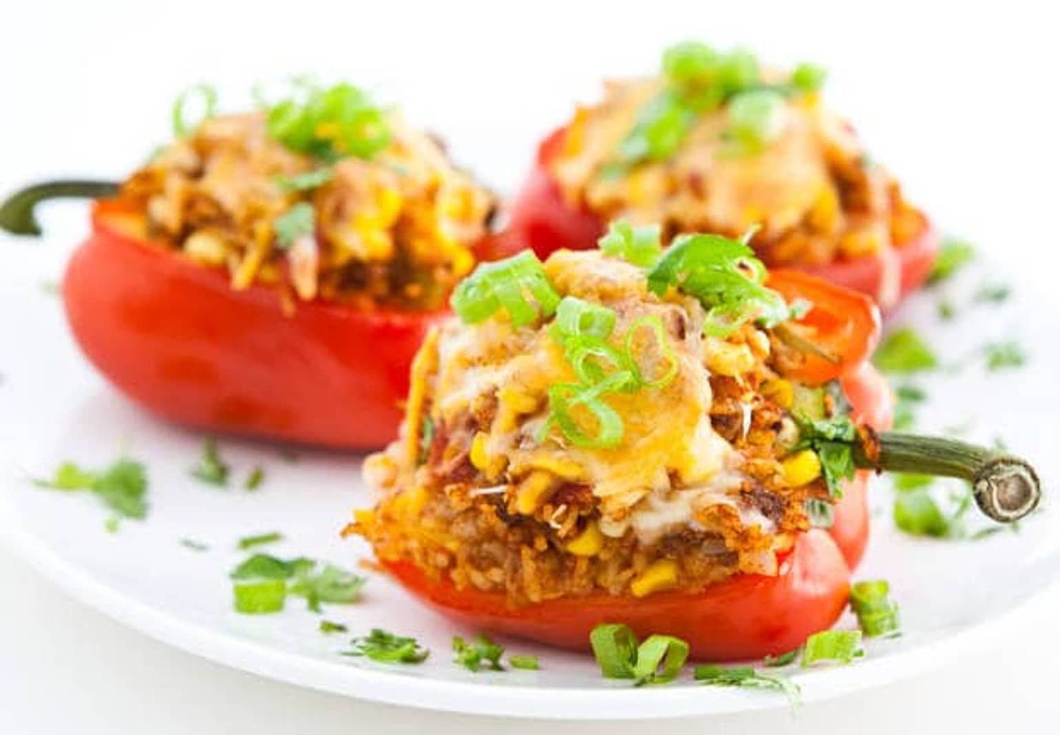 Bell Peppers Stuffed with Taco Rice